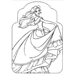 Dessin à colorier: Princesse (Personnages) #85313 - Coloriages à Imprimer Gratuits