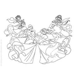 Dessin à colorier: Princesse (Personnages) #85349 - Coloriages à Imprimer Gratuits