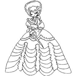 Dessin à colorier: Princesse (Personnages) #85350 - Coloriages à Imprimer Gratuits