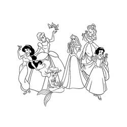 Dessin à colorier: Princesse (Personnages) #85363 - Coloriages à Imprimer Gratuits