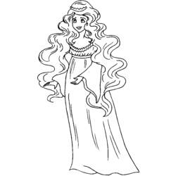 Dessin à colorier: Princesse (Personnages) #85370 - Coloriages à Imprimer Gratuits