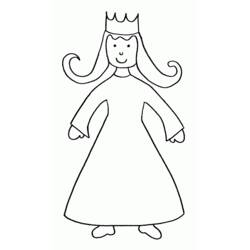 Dessin à colorier: Princesse (Personnages) #85372 - Coloriages à Imprimer Gratuits