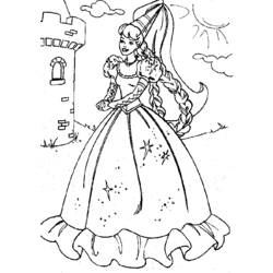Dessin à colorier: Princesse (Personnages) #85391 - Coloriages à Imprimer Gratuits
