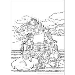 Dessin à colorier: Princesse (Personnages) #85403 - Coloriages à Imprimer Gratuits