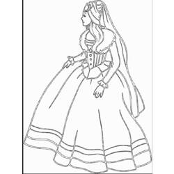 Dessin à colorier: Princesse (Personnages) #85404 - Coloriages à Imprimer Gratuits