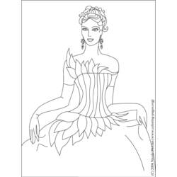 Dessin à colorier: Princesse (Personnages) #85460 - Coloriages à Imprimer Gratuits