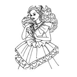 Dessin à colorier: Princesse (Personnages) #85464 - Coloriages à Imprimer Gratuits