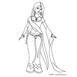 Dessin à colorier: Princesse (Personnages) #85483 - Coloriages à Imprimer Gratuits