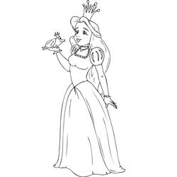 Dessin à colorier: Princesse (Personnages) #85492 - Coloriages à Imprimer Gratuits