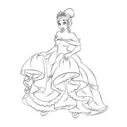 Dessin à colorier: Princesse (Personnages) #85506 - Coloriages à Imprimer Gratuits