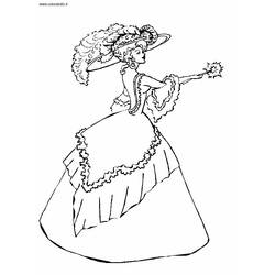 Dessin à colorier: Princesse (Personnages) #85517 - Coloriages à Imprimer Gratuits