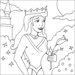 Dessin à colorier: Princesse (Personnages) #85518 - Coloriages à Imprimer Gratuits