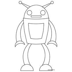 Dessin à colorier: Robot (Personnages) #106571 - Coloriages à imprimer