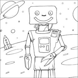 Dessin à colorier: Robot (Personnages) #106576 - Coloriages à Imprimer Gratuits