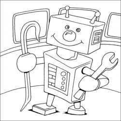 Dessin à colorier: Robot (Personnages) #106597 - Coloriages à Imprimer Gratuits