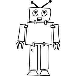 Dessin à colorier: Robot (Personnages) #106598 - Coloriages à Imprimer Gratuits