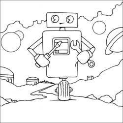 Dessin à colorier: Robot (Personnages) #106611 - Coloriages à Imprimer Gratuits