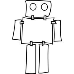 Dessin à colorier: Robot (Personnages) #106649 - Coloriages à Imprimer Gratuits