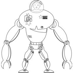 Dessin à colorier: Robot (Personnages) #106651 - Coloriages à Imprimer Gratuits