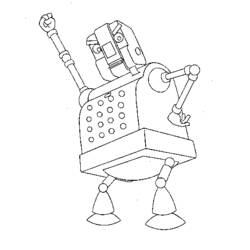 Dessin à colorier: Robot (Personnages) #106676 - Coloriages à Imprimer Gratuits