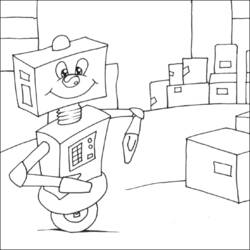 Dessin à colorier: Robot (Personnages) #106678 - Coloriages à Imprimer Gratuits
