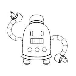 Dessin à colorier: Robot (Personnages) #106744 - Coloriages à Imprimer Gratuits