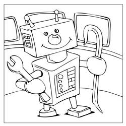 Dessin à colorier: Robot (Personnages) #106779 - Coloriages à Imprimer Gratuits