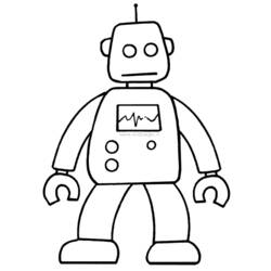 Dessin à colorier: Robot (Personnages) #106854 - Coloriages à Imprimer