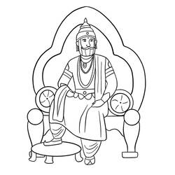 Dessin à colorier: Roi (Personnages) #186253 - Coloriages à Imprimer Gratuits