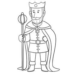 Dessin à colorier: Roi (Personnages) #186260 - Coloriages à Imprimer Gratuits