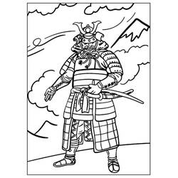 Coloriage Samouraï (Personnages) #186154 à imprimer et colorier