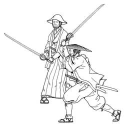 Coloriage Samouraï (Personnages) #186157 à imprimer et colorier