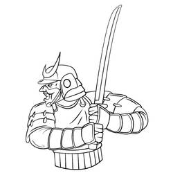 Coloriage Samouraï (Personnages) #186158 à imprimer et colorier