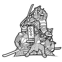 Coloriage Samouraï (Personnages) #186161 à imprimer et colorier