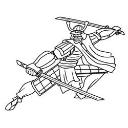 Coloriage Samouraï (Personnages) #186163 à imprimer et colorier