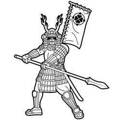 Coloriage Samouraï (Personnages) #186164 à imprimer et colorier