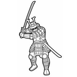 Coloriage Samouraï (Personnages) #186165 à imprimer et colorier