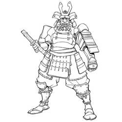 Coloriage Samouraï (Personnages) #186167 à imprimer et colorier