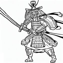 Coloriage Samouraï (Personnages) #186169 à imprimer et colorier