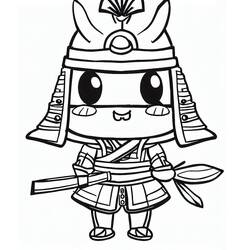 Coloriage Samouraï (Personnages) #186178 à imprimer et colorier