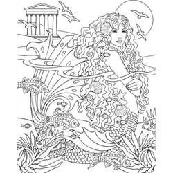 Dessin à colorier: Sirène (Personnages) #147233 - Coloriages à Imprimer