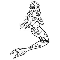 Coloriage Sirène (Personnages) #176689 à imprimer et colorier