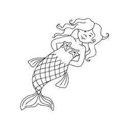 Coloriage Sirène (Personnages) #176694 à imprimer et colorier