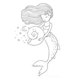 Coloriage Sirène (Personnages) #176695 à imprimer et colorier