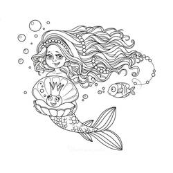 Coloriage Sirène (Personnages) #176699 à imprimer et colorier