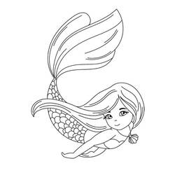 Coloriage Sirène (Personnages) #176701 à imprimer et colorier