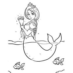 Coloriage Sirène (Personnages) #176702 à imprimer et colorier