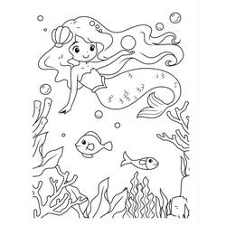 Coloriage Sirène (Personnages) #176716 à imprimer et colorier