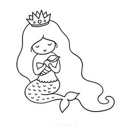 Coloriage Sirène (Personnages) #176722 à imprimer et colorier