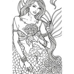 Coloriage Sirène (Personnages) #215076 à imprimer et colorier